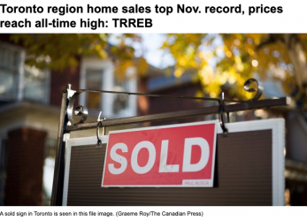 持续火爆！多伦多11月房价+销量均创历史新高！独立屋均价高达$18