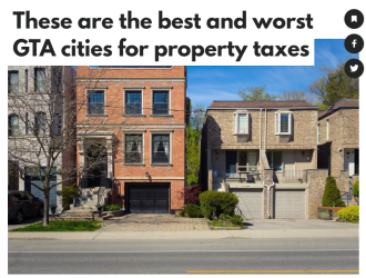 大多伦多32个城市地税排名：万锦最低！