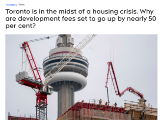 多伦多下一季建房开发费恐涨50%――每五年重新计算一次！