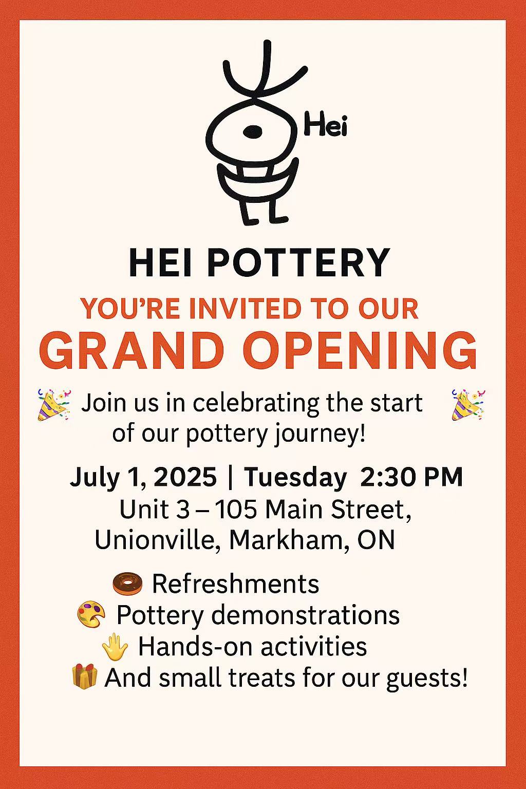 艺术落地於人村 泥火之间生温度——祝贺喜陶Hei Pottery 盛大开