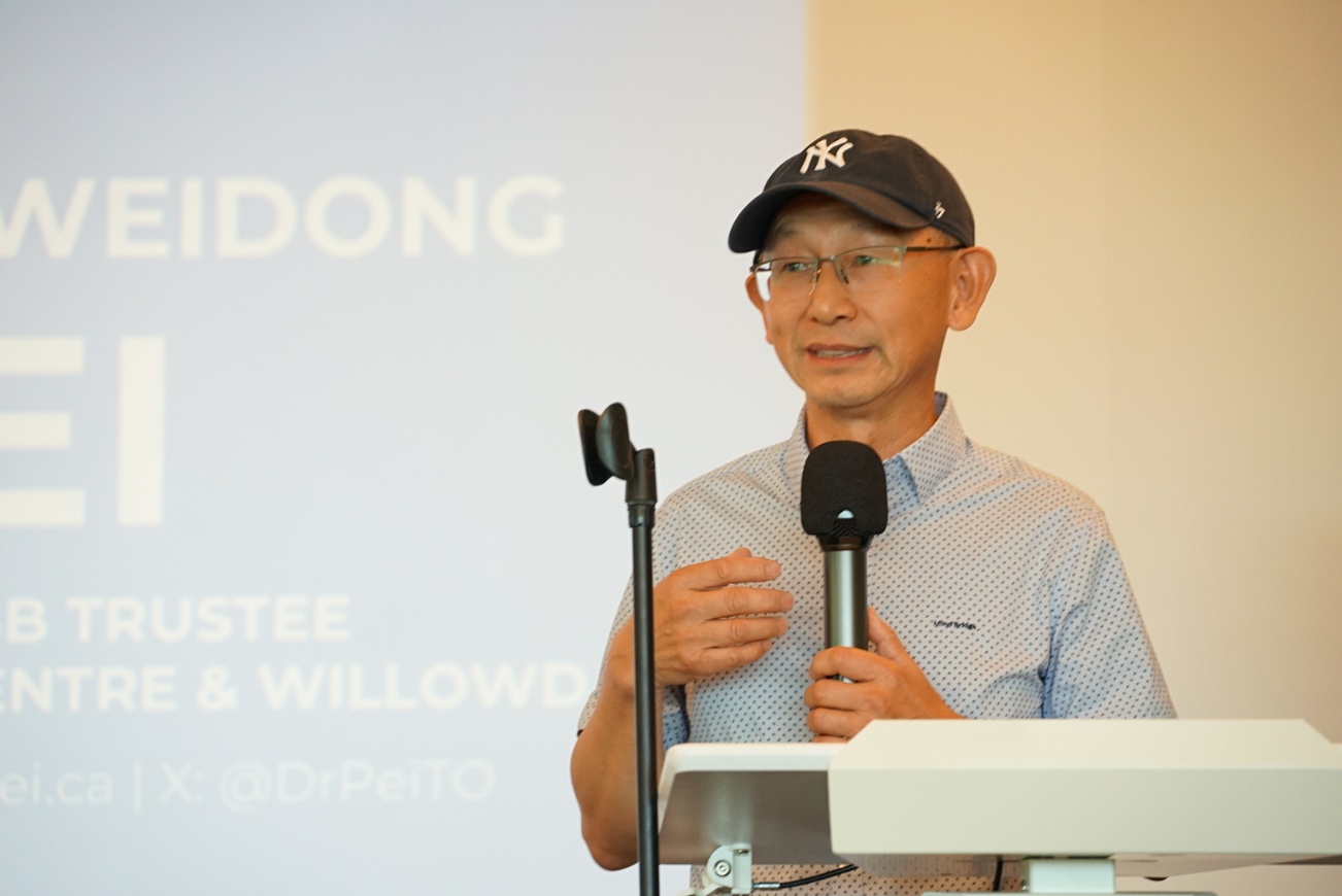 裴卫东医生宣布竞选连任多伦多教育局教育委员