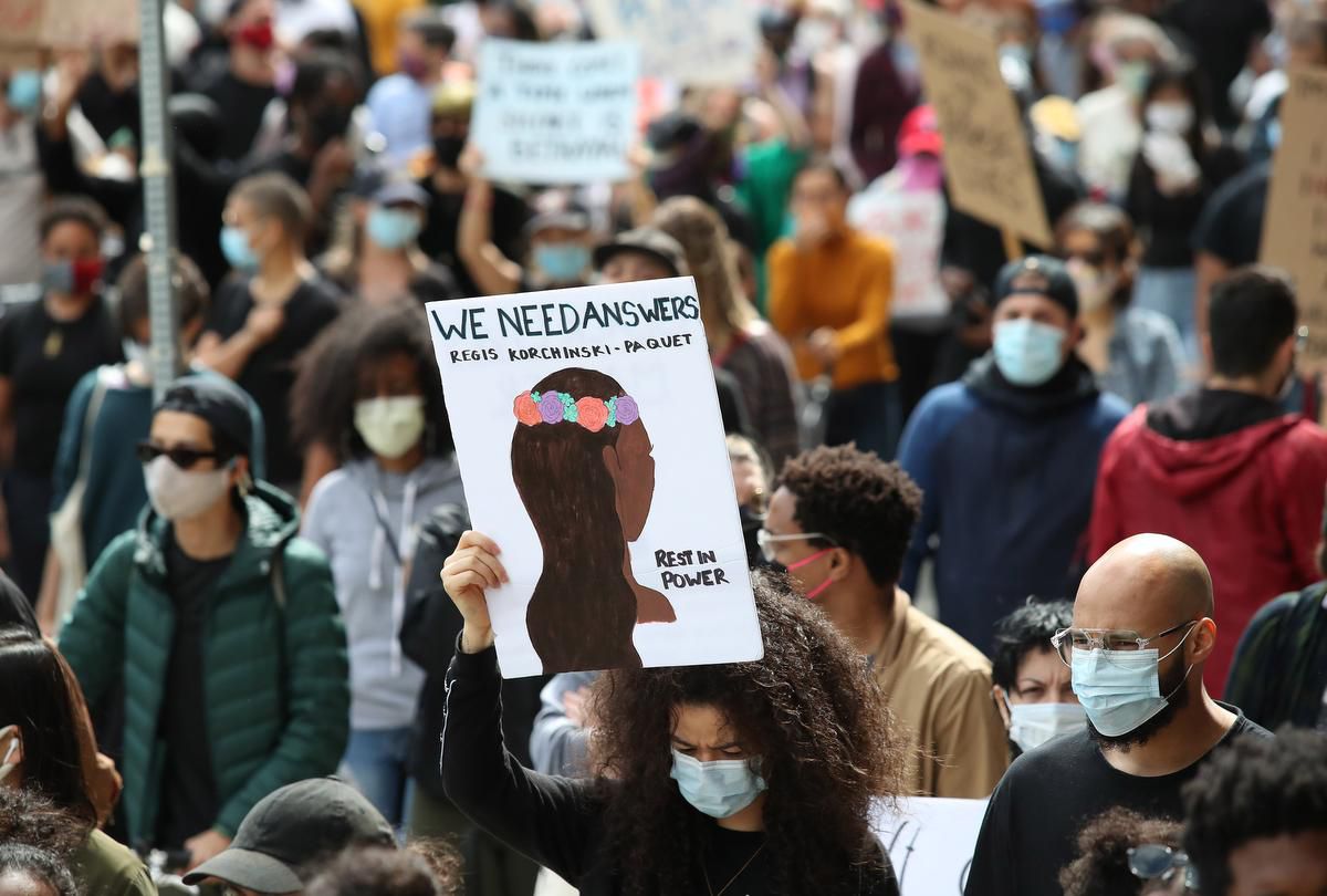Thousands marched on Saturday demanding answers about the death of 29-year-old Regis Korchinski-Paquet, who fell 24 storeys from a High Park apartment while police were present.