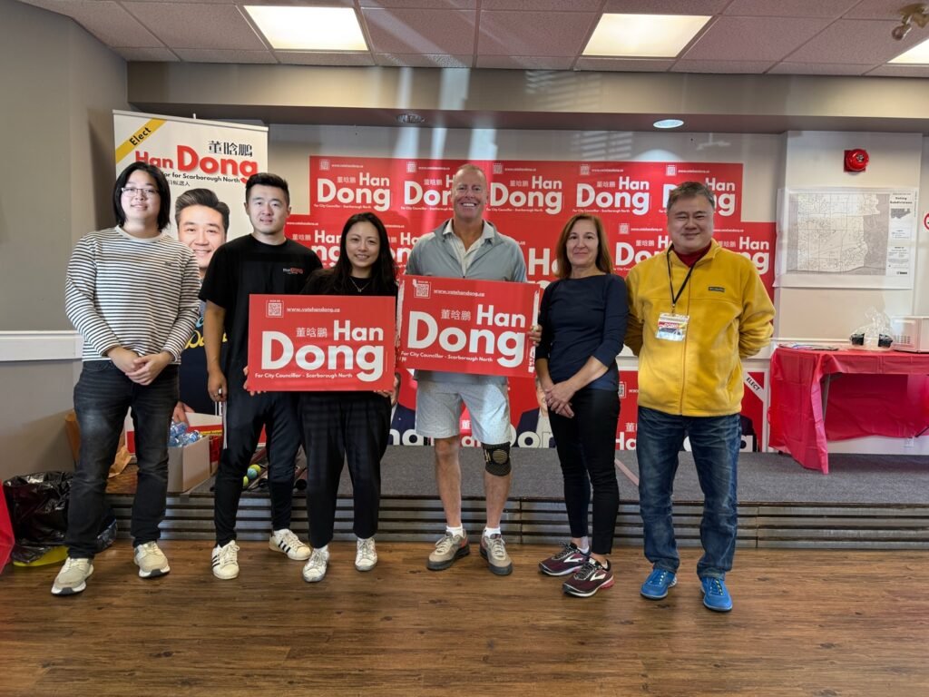 投票日倒數4天 董晗鵬推出短訊我,呼籲士嘉堡北選民26日投票支持