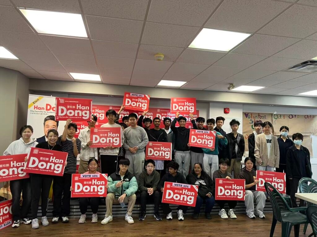 投票日倒數4天 董晗鵬推出短訊我,呼籲士嘉堡北選民26日投票支持